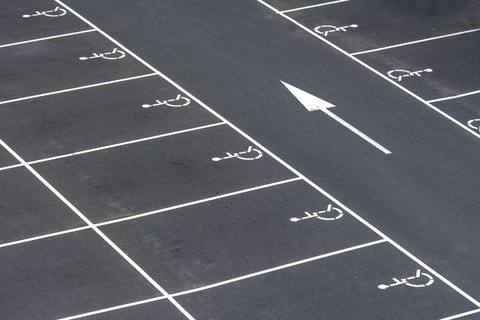 Supporting photo of a clean asphalt parking lot